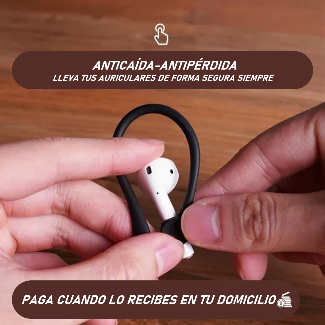 Soporte Auriculares: Anticaída-Antipérdida