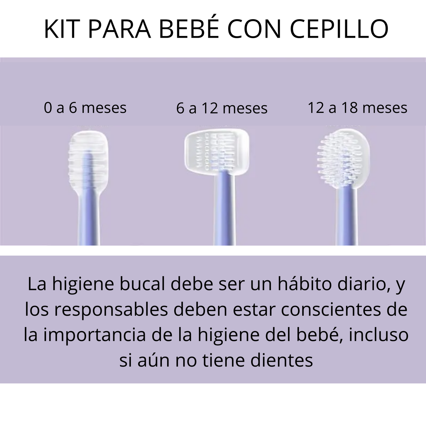 Cepillo Lingual de Silicona para Bebés. 