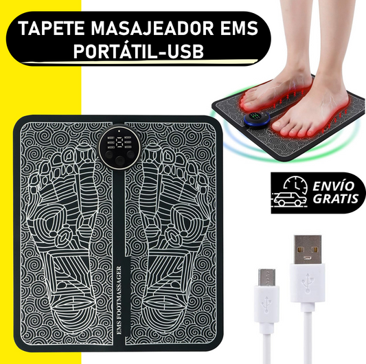 TAPETE MASAJEADOR EMS PORTÁTIL-USB 