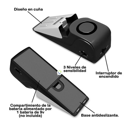 Tope De Puerta Con Alarma De Seguridad Cuña Sirena Seguridad S01 